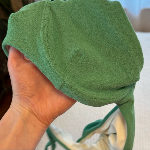 NWT zulu and zephyr towelling green swim top sz 2 - Picture 6 of 6